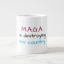 反MAGAメッセージ ジャンボコーヒーマグカップ