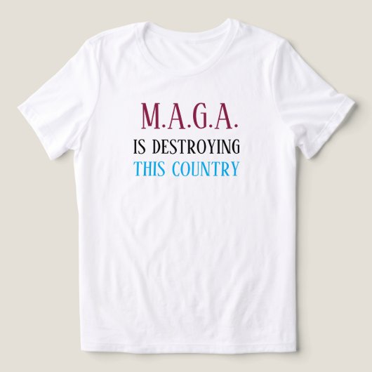 反MAGAメッセージ トライブレンドTシャツ (デザイン正面)