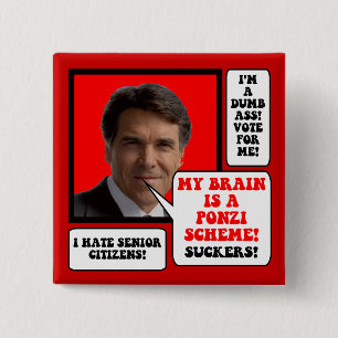 反Rick Perry 缶バッジ