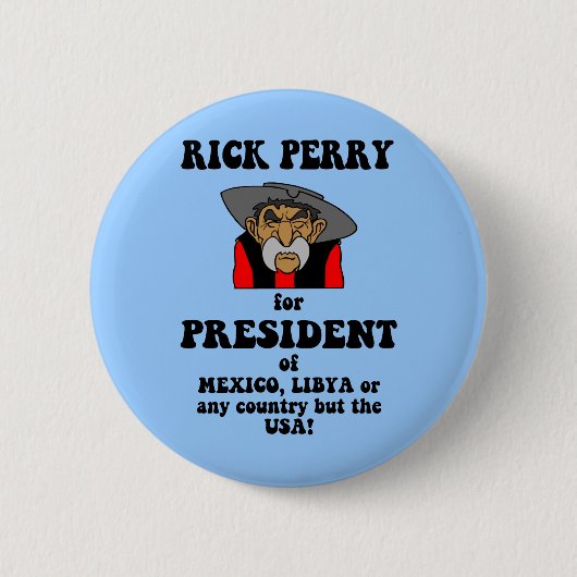 反Rick Perry 缶バッジ (正面)