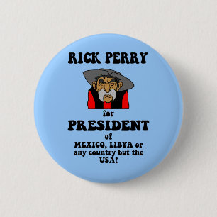 反Rick Perry 缶バッジ