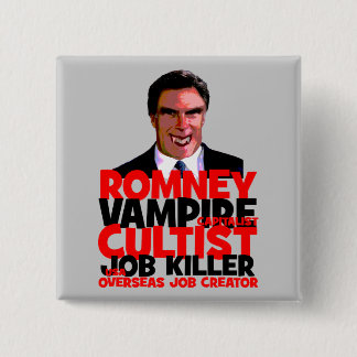 反Romney 缶バッジ