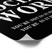 収入のための仕事ではない社会的仕事 ポスター (角)