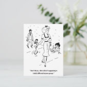 収入違う団体，状況，おもしろいユーモア， ポストカード (スタンド正面)