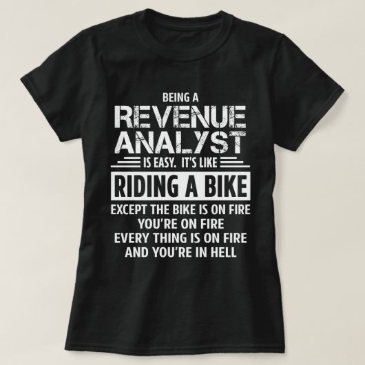 収益アナリスト Tシャツ (デザイン正面)