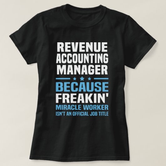 収益会計管理者 Tシャツ (デザイン正面)