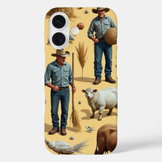 収穫が終わった農家 iPhone 16ケース