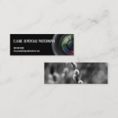 収穫されたカメラレンズのカメラマン スキニー名刺 (正面/裏面)