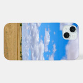 収穫された小麦の畑  iPhoneケース (裏面横)