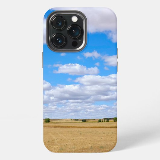 収穫された小麦の畑  iPhoneケース (裏面)