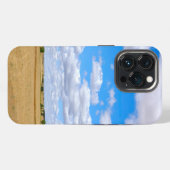 収穫された小麦の畑  iPhoneケース (裏面横)