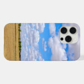 収穫された小麦の畑  iPhoneケース (裏面横)