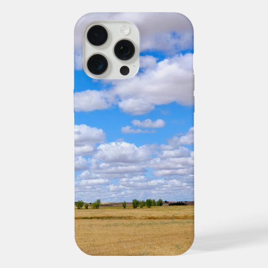 収穫された小麦の畑  iPhoneケース (裏面)