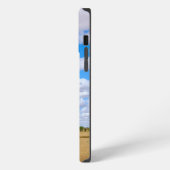 収穫された小麦の畑  iPhoneケース (左側面)