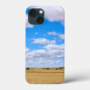 収穫された小麦畑 iPhone 13 MINIケース