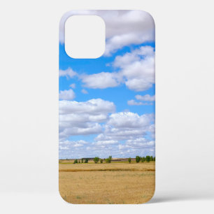 収穫された小麦畑 iPhone 12 PROケース