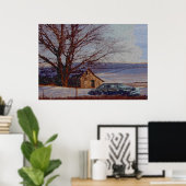 収穫された畑 ポスター (ホームオフィス)