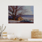 収穫された畑 ポスター (キッチン)