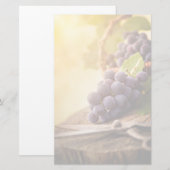 収穫したてのブドウ 便箋 (正面/裏面)