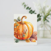 収穫したての秋カボチャ ポストカード (スタンド正面)