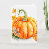 収穫したばかりの秋のカボチャ カード (正面)