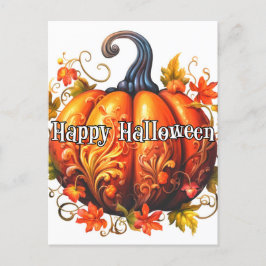 収穫したばかりの秋のカボチャ ポストカード