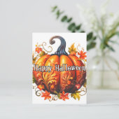 収穫したばかりの秋のカボチャ ポストカード (スタンド正面)