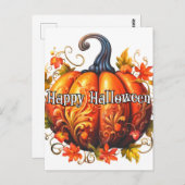 収穫したばかりの秋のカボチャ ポストカード (正面/裏面)