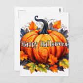 収穫したばかりの秋のカボチャ ポストカード (正面/裏面)