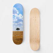 収穫した小麦畑の木 スケートボード (正面)