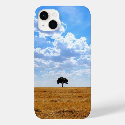 収穫した小麦畑の木 Case-Mate iPhoneケース (裏面)