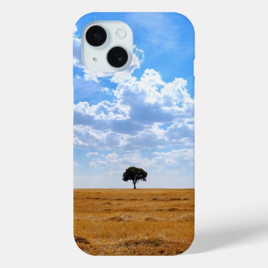 収穫した小麦畑の木 Case-Mate iPhoneケース (裏面)