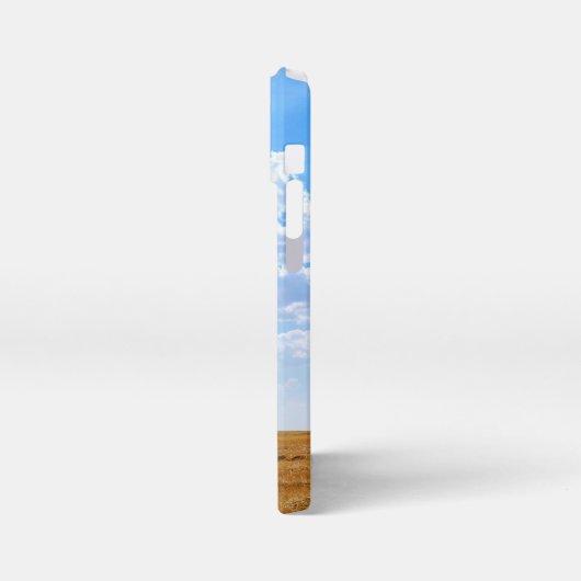 収穫した小麦畑の木 iPhoneケース (左側面)