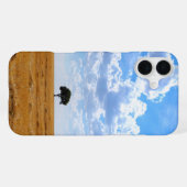 収穫した小麦畑の木 iPhoneケース (裏面横)