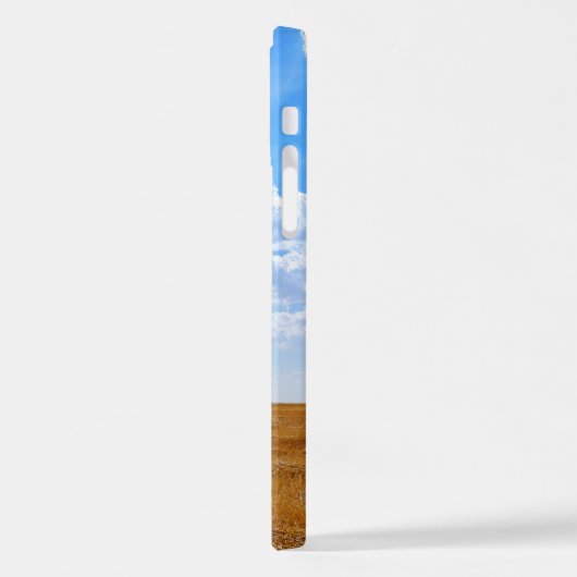 収穫した小麦畑の木 iPhoneケース (左側面)