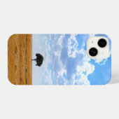 収穫した小麦畑の木 iPhoneケース (裏面横)