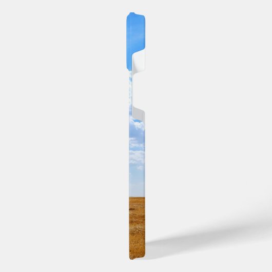 収穫した小麦畑の木 iPhoneケース (左側面)