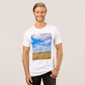 収穫した小麦畑 トライブレンドＴシャツ (正面全面)