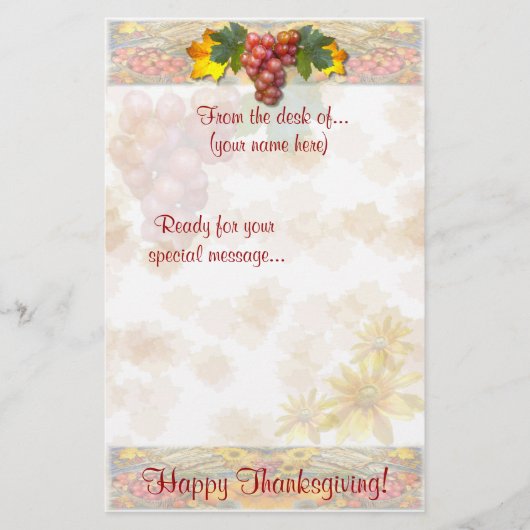 収穫つる植物~静止# 2 便箋 (正面)