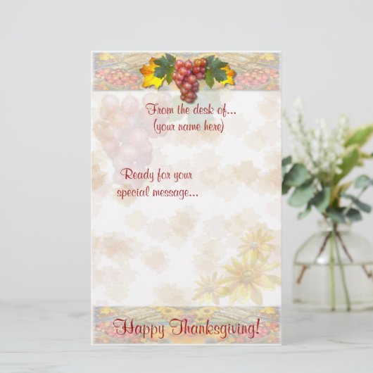 収穫つる植物～静止# 2 便箋 (スタンド正面)