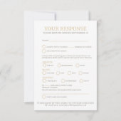 収穫のイニシャル付き秋の結婚式RSVP 出欠カード (裏面)