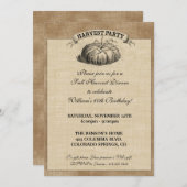 収穫のパーティの招待状 招待状 (正面/裏面)