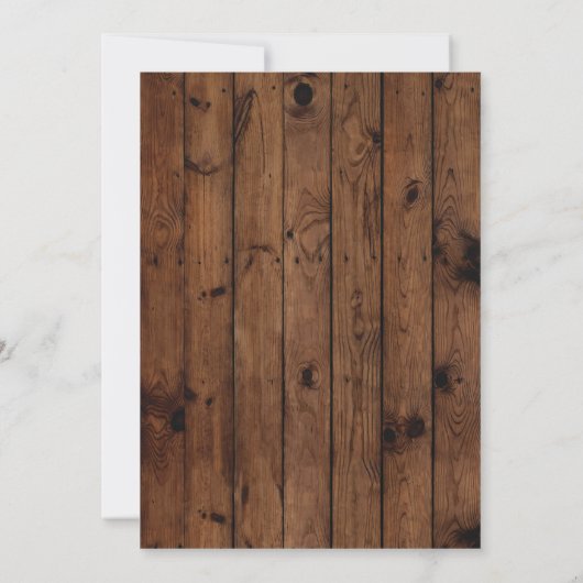 収穫のフェスティバルのカボチャ秋の木製の花の招待 招待状 (裏面)