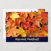 収穫のフェスティバル! 招待状のイベントの発表 案内状 (正面/裏面)