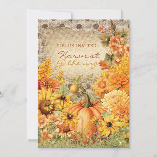 収穫の収集 招待状 (正面)