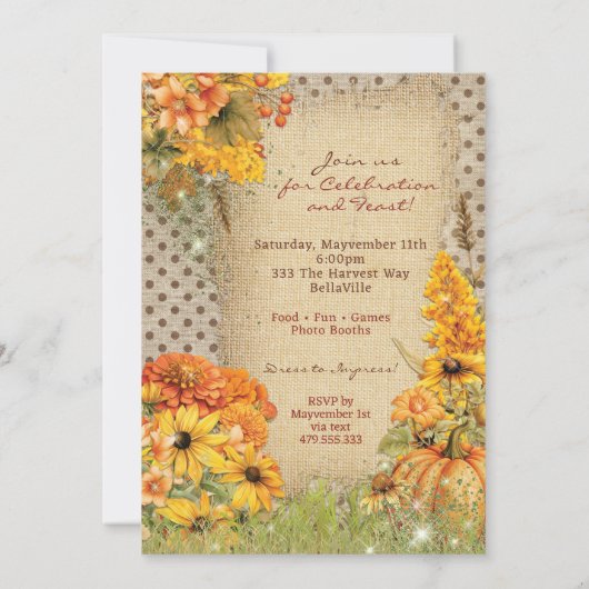 収穫の収集 招待状 (裏面)