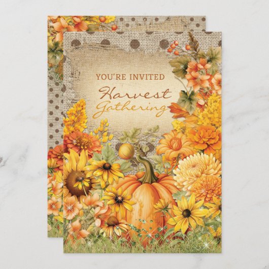 収穫の収集 招待状 (正面/裏面)