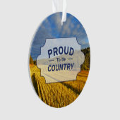 収穫の後の小麦畑 オーナメント (正面)