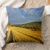 収穫の後の小麦畑 クッション (ブランケット)