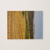 収穫の後の小麦畑 ジグソーパズル (横)